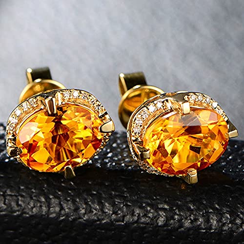 Boucles d'oreilles citrine en argent, le cadeau de naissance idéal - 2