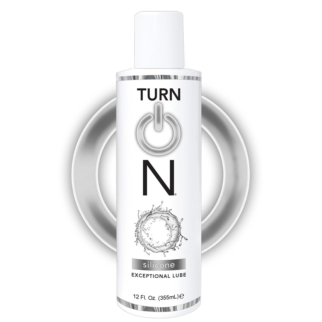 Turn On Silicone-Based Premium Personal Lubricant | Long Lasting Performance, Ultra Slick & Silky Smooth, Condom Safe Lube for Men, Women, and Couples, 12 fl oz