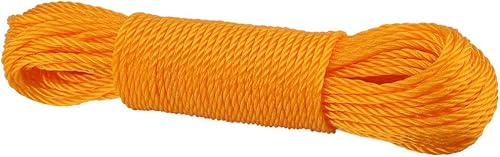 Cuerda de nailon de 131.2 ft, cuerda para colgar tendedero, ropa de secado de ropa, jardín, camping, viajes al aire libre (131.2 ft - naranja) disponible en Yaxa Guatemala