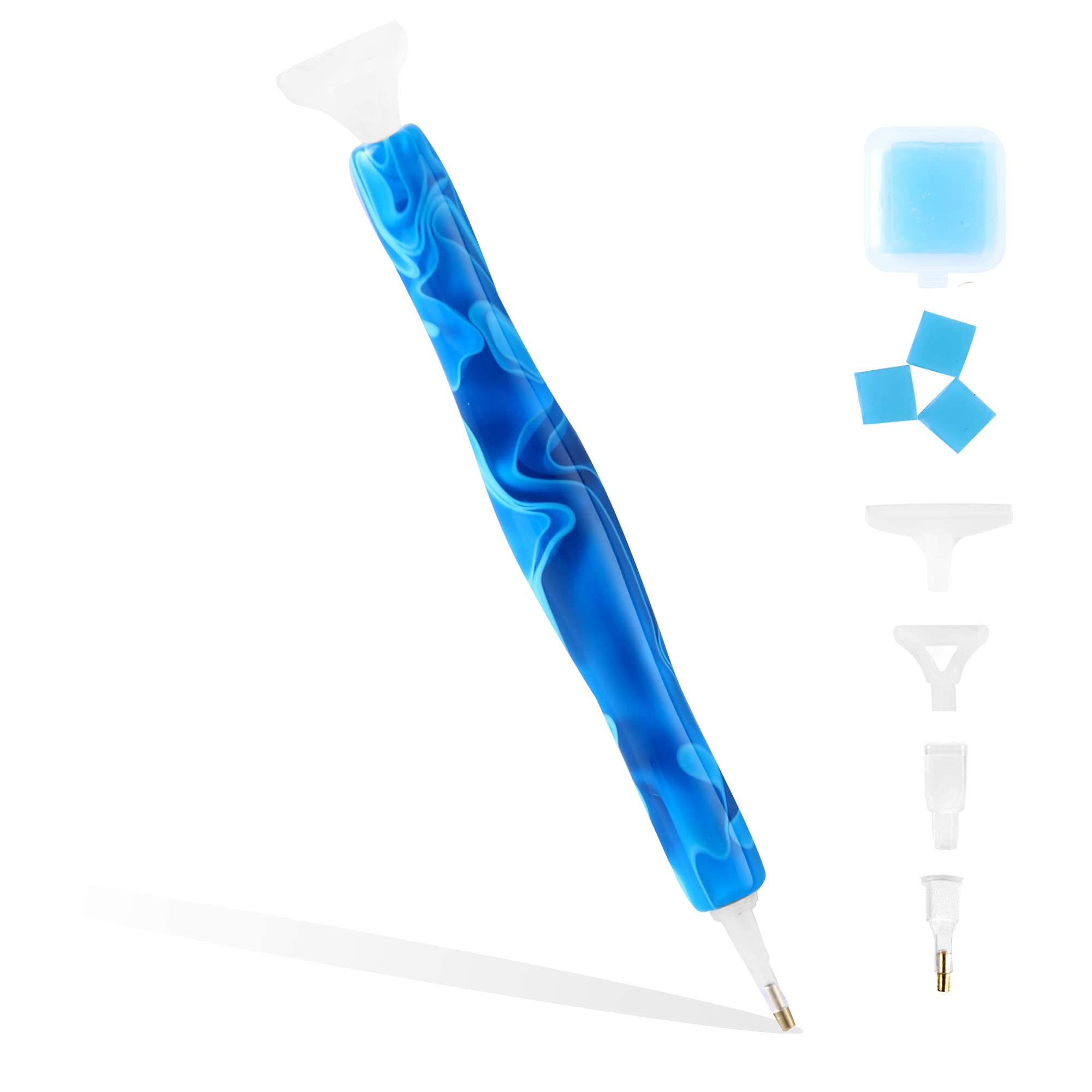 Diamond Painting Pen - Art Drill Tool Set DIY Handmade Resin Drill Picker Tool, Cross Stitch Apply Rhinestone Gemstone Nail Art Tools Accessories Dark Blue WD15DB