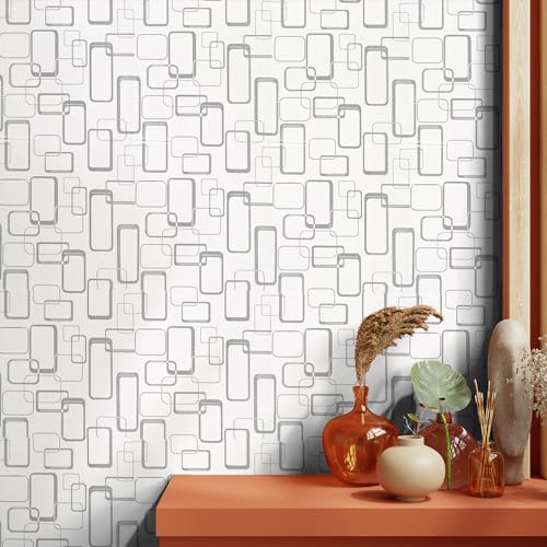 Asian Paints EzyCR8 P&S Geometric Grey on White Rectangles| Self Adhesive Wallpaper (45x500cm)| Peel & Stick Wallpaper, DIY Wall Sticker for Home & Office, Easy Application & Removal| PVC Coated (B0CH8GPPWH) Amazon Price History, Amazon Price Tracker