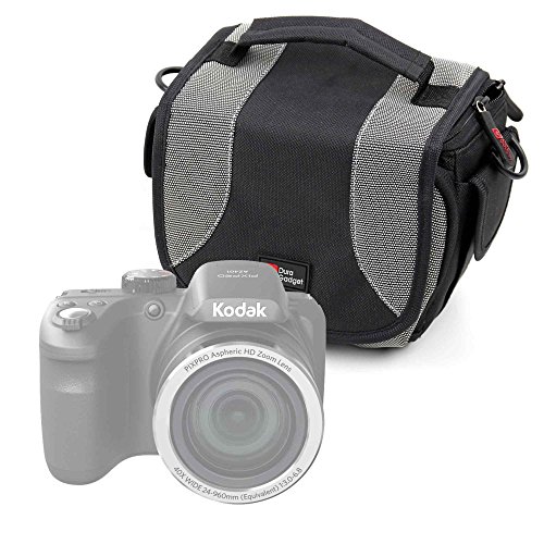 DURAGADGET Black & Silver Carry Case - Compatible with Kodak Pixpro AZ252 |