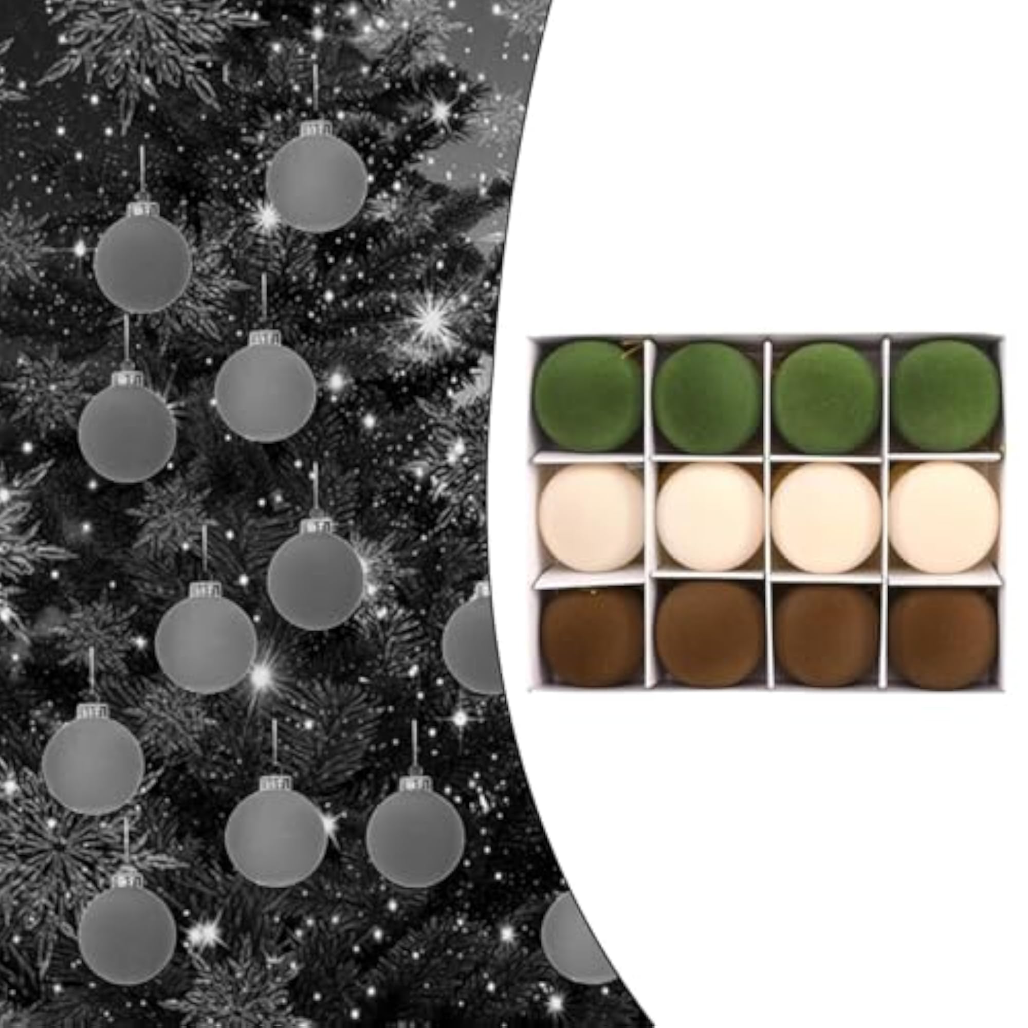 12x Christmas Tree Ball Ornaments for Wedding Home Decor