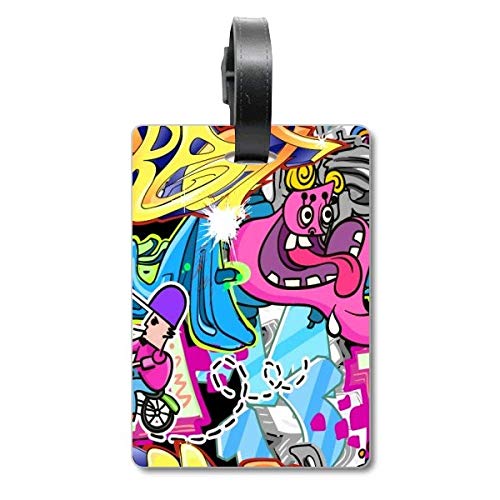 Étiquette valise Graffiti Street Culture multicolore avec porte-adresse de voyage