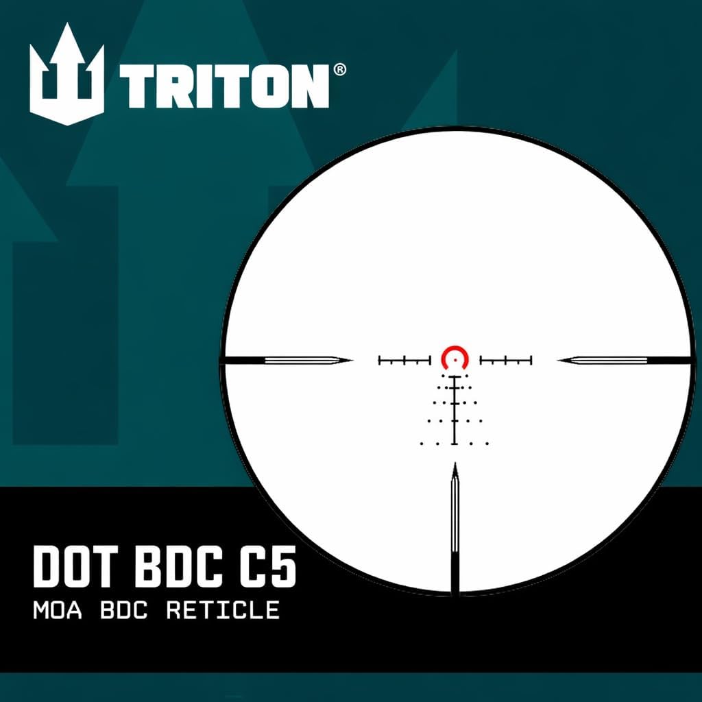 Triton Navigator+ 1-6x24 First Focal Plane FFP LPVO Rifle Scope - C5 Dot BDC Reticle