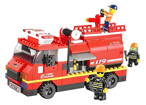 Sluban Building and Construction Blocks Sluban Building & Construction Blocks M38-B0220 Fire Engine Building Block Construction Set ( 281 Bricks ) Building Blocks