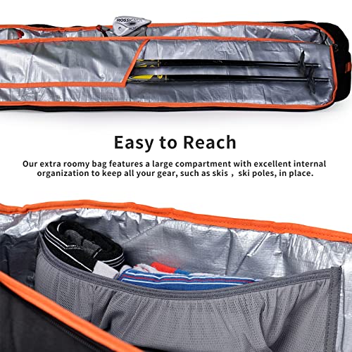 Unigear Ski-Mogul Ski Bag, 360° Fully Padded Protection, Water-Resistant And Durable Up To 192Cm For Snow Air Travel Transport #TOP2