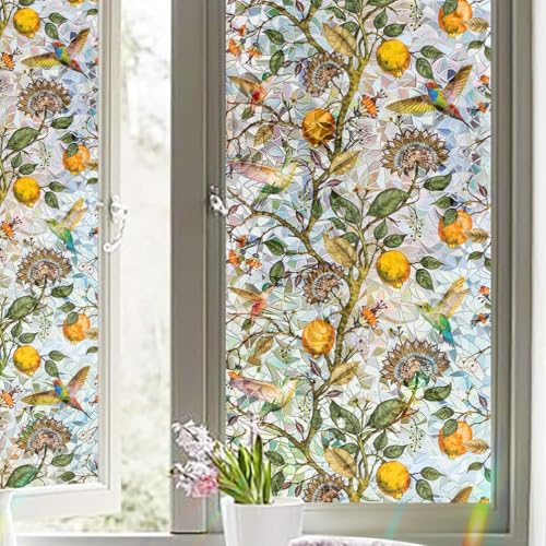 Película de privacidad para ventana con diseño árbol de granada miniatura 1