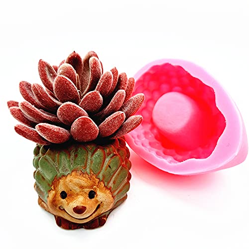 Moule hérisson en silicone pour fabriquer un mini pot de fleurs