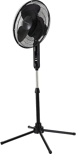 Miniatura 3 de SIM SUPPLY Denali Aire - Ventilador de pedestal oscilante negro de 16 pulgadas y 3 velocidades, 1 unidad