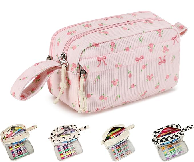 Image of Bluboon Big Capacity Pencil Case Pencil Pouch Pen Case School Supplies Cute Pencil Box Pencil Bag for Teen Girls Boys Women Man