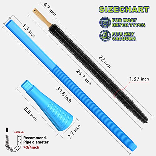 Sealegend V1+CMS 2 Pieces Dryer Vent Cleaner Kit And Dryer Lint Brush Vacuum Hose Attachment Brush Lint Remover Power Washer And Dryer Vent Vacuum Hose Replacement Parts thumb #5