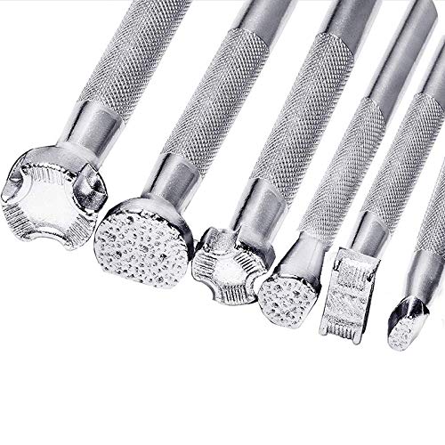 PRATYAHARA 6 PièCes SéRies en Cuir Estampage Outils en Cuir de Travail Selle Faire des Timbres Ensemble SpéCial Forme Timbre PoinçOn Ensemble en Cuir Artisanat Outils