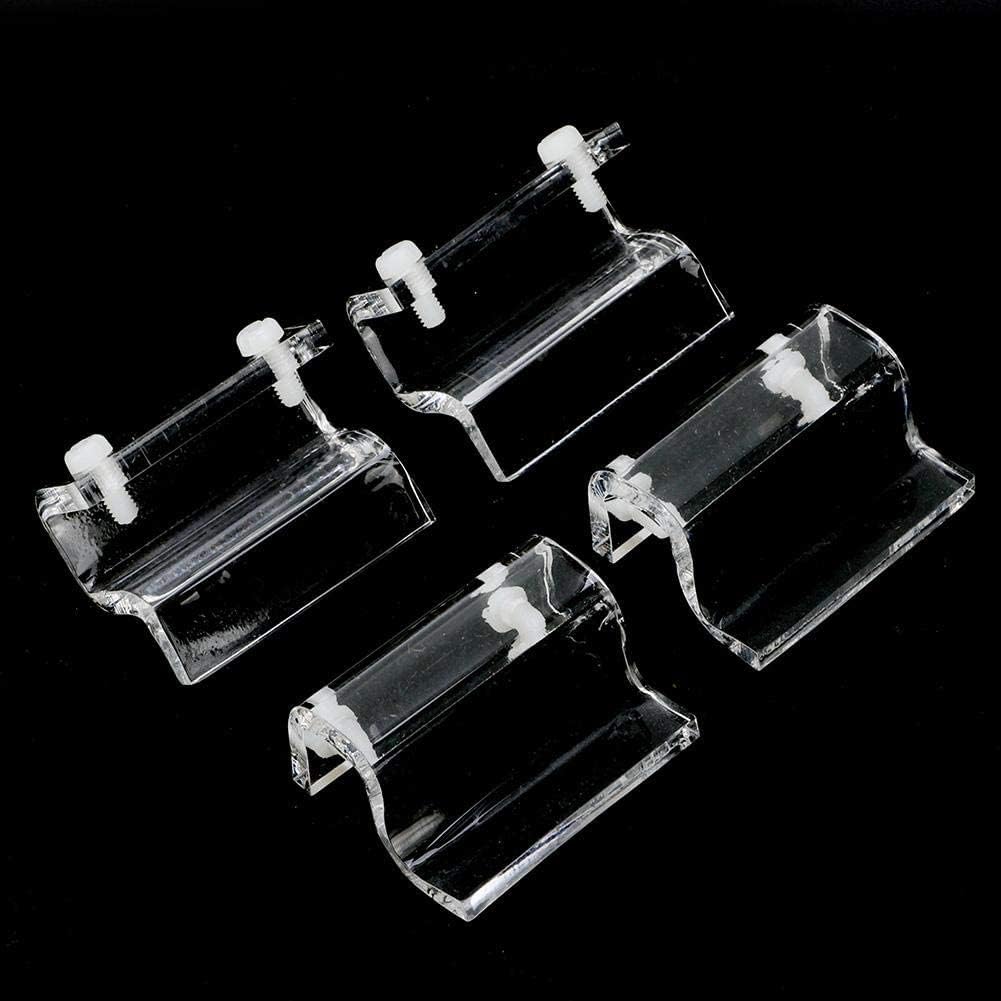 Clip de Couvercle en Verre pour Aquarium Support de Couvercle en Verre Acrylique Clips de Couvercle de Réservoir de Poissons avec Vis 4 Pièces