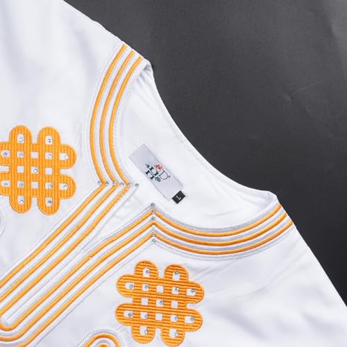 HD African Embroidery Baggy Tubu Shirt and Pants 2 Pieces Outfit Nigerian Mens Clothes Set2