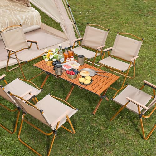 BOOSDEN Mesa de Camping Plegable de Aluminio HWFT-120x60cm-1 miniatura 2