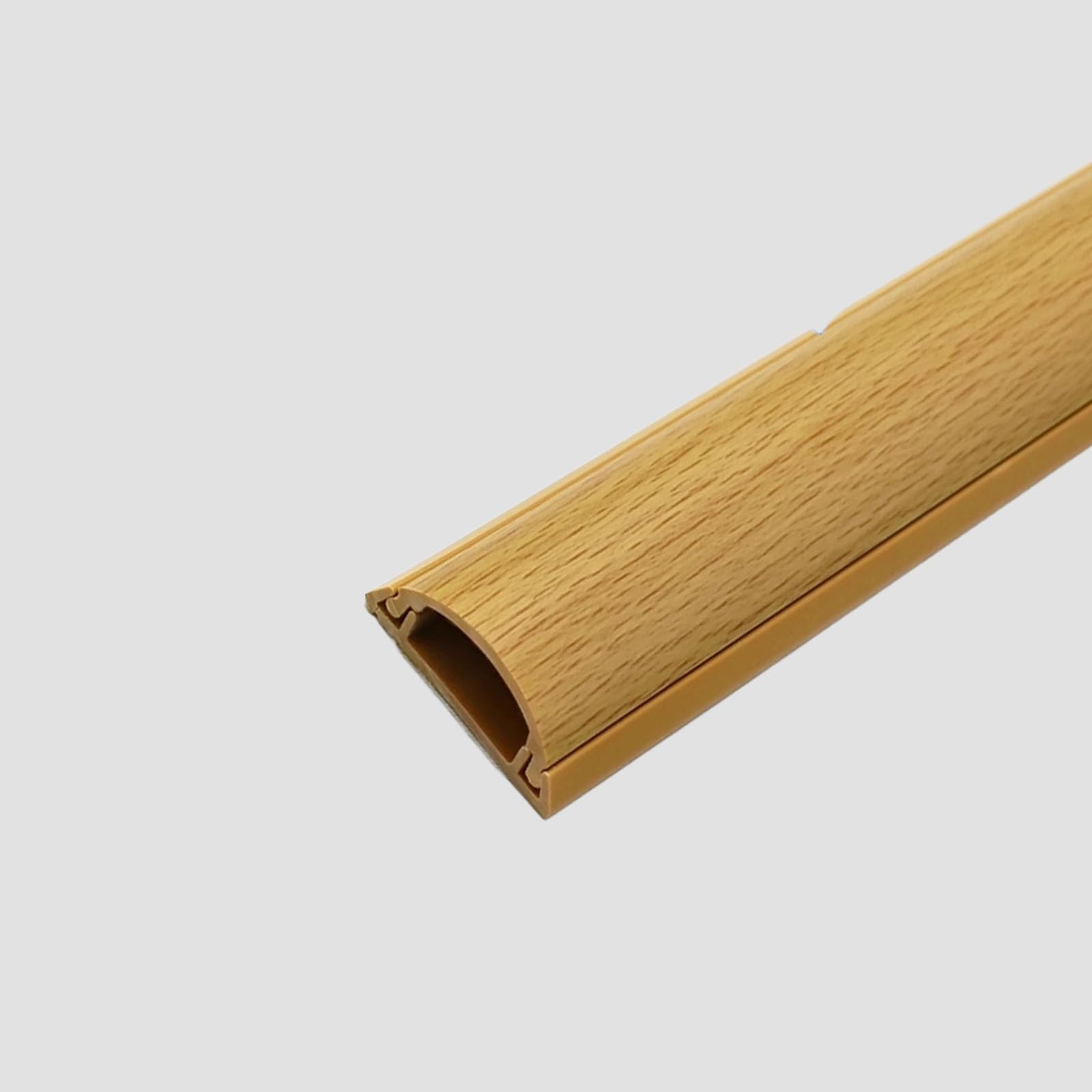 Kit de canaletas para Cables de PVC, 2 Cubiertas semicirculares para conductos de Cables, gestión de Cables autoadhesiva, Aspecto de Madera en Rojo, Amarillo, marrón, Blanco, Negro y Gris, 3