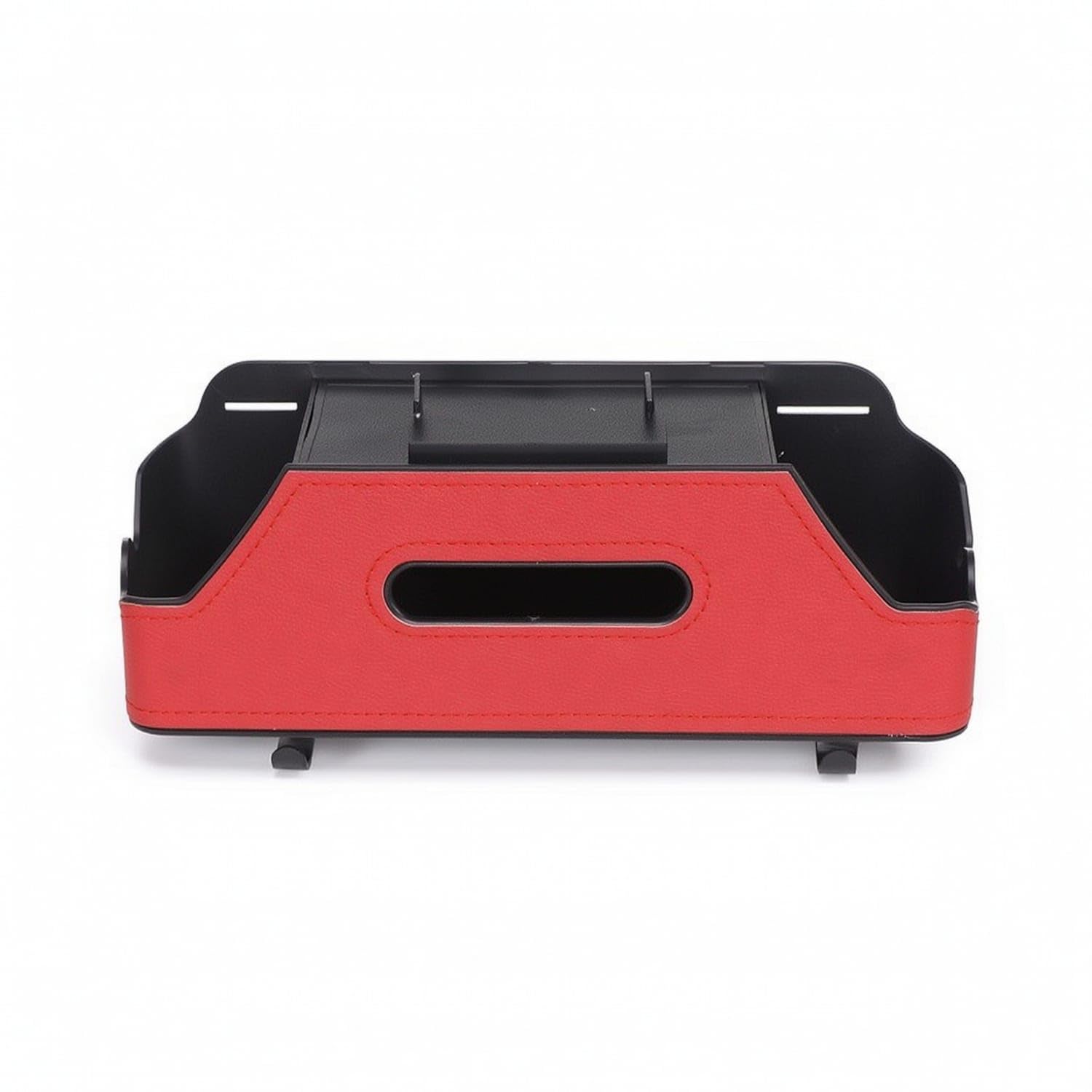 Organized Car Seat Back Organizer Tissue Holder with Hook Red | Convenience Red With Hook-image-2