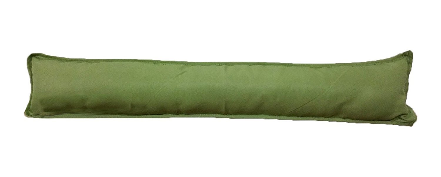 Amigozone Green Plain Fabric Draught Excluder Decorative Door Or Window Draft Guard, Energy Saver (Set Of 1, )