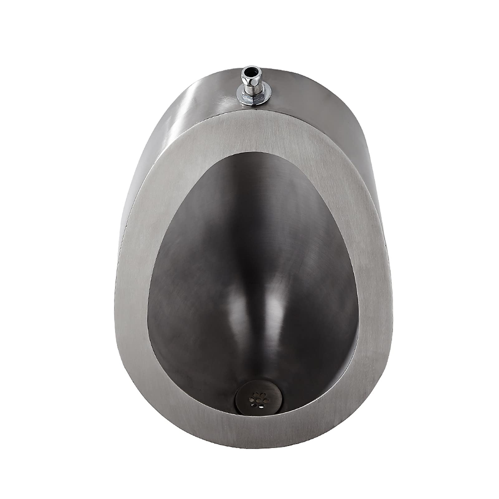 DFEDHF Stainless Steel Material Smart Sensor Urinal, Elongated Urinal Black with Flush Valve, High Efficiency Urinal Washout Wall Hung, for Home Hotel Restaurant(C)