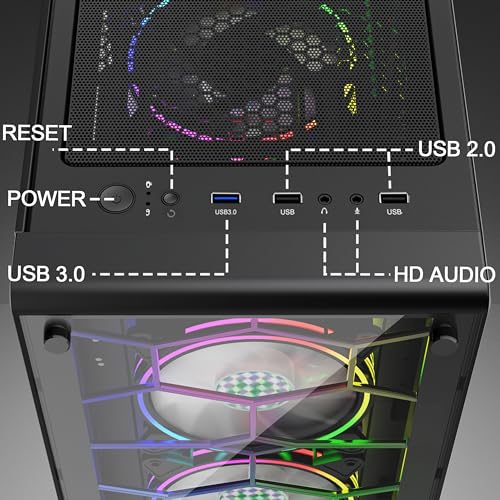 Snapklik.com : MUSETEX ATX PC Case Mid-Tower