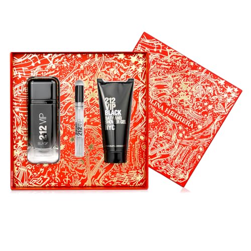 Listado de Carolina Herrera Caballero - los más vendidos. 42 SET PARA CABALLERO 212 VIP BLACK EDP 100ML + GEL DE DUCHA 100 ML + PERFUMERO 10ML