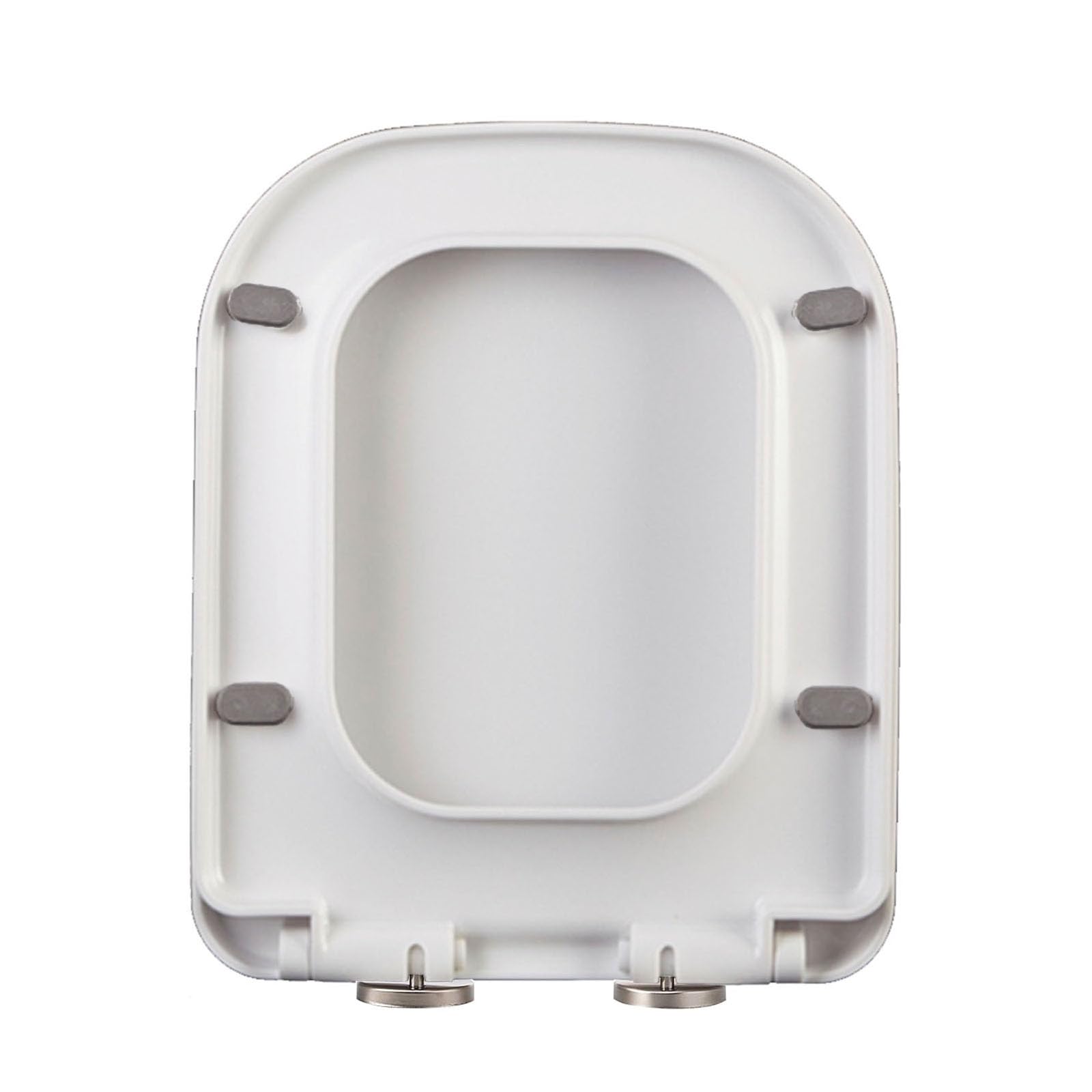 Quiet Slow Close Toilet seat, Rectangle, Sturdy pp Material, Easy Detachable for Cleaning, fits Standard Standard Toilet Bowls, Adjustable, Lightweight, Portable, Durable