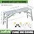 62.99"x14.57" Scaffolding Platform Adjustable Work Platform with 660 lbs Capacity,31 to 51 inches Step Ladder,Sturdy Folding Scaffolding,Heavy Duty Portable Bench Ladder Stool with Non-Slip Feet