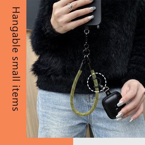Boho Macrame Phone Wrist Strap, Cell Phone Lanyard with Tether Tab, Purple - Photo 27 sur 85