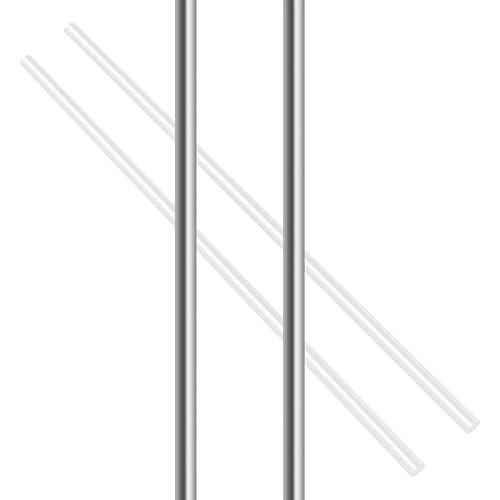 Miniatura 7 de Swpeet Juego de 2 barras de torno redondas de acero inoxidable de 14 pulgadas, diámetro de 0.197in de longitud, perfecto para varios ejes, ejes en