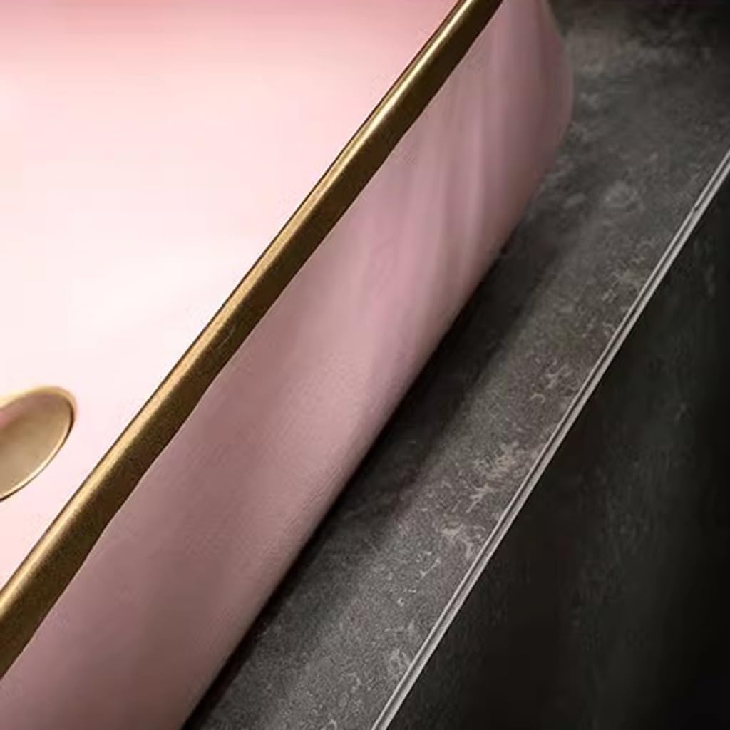 Ceramiczny zlew na naczynia, nowoczesna porcelanowa umywalka nablatowa z kranem i ociekaczem, mała umywalka łazienkowa