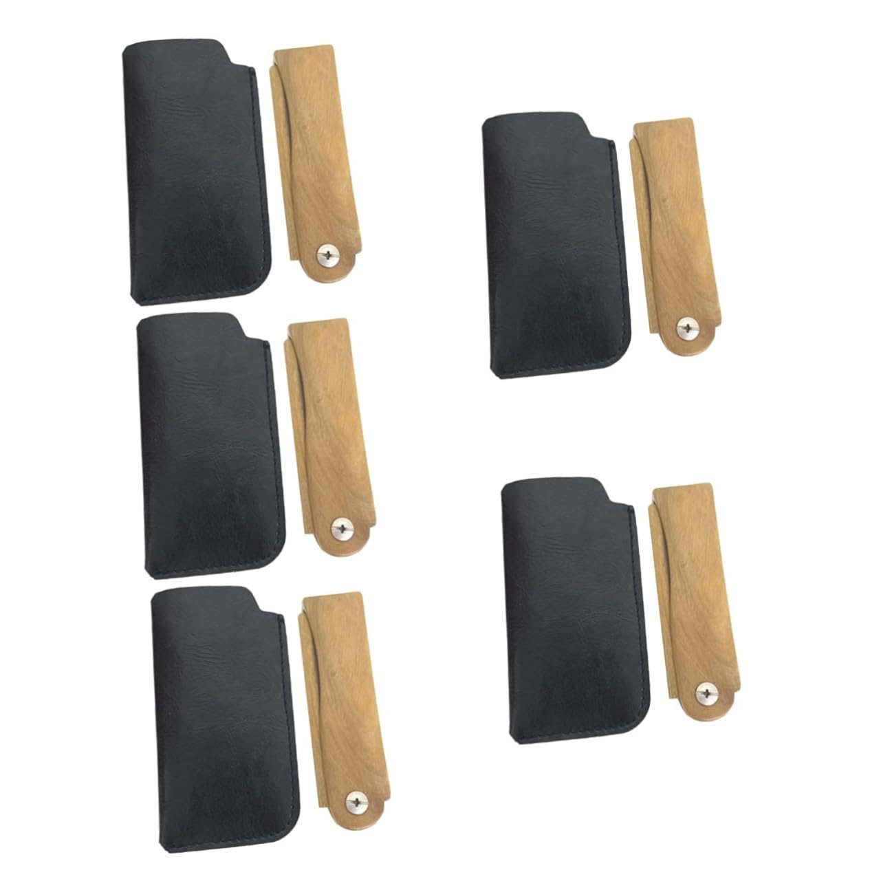 FRCOLOR 5 Set pettine per barba pettine in legno per uomo tascabile domestico pettini fornitura barba da in legno scaricare la di buono