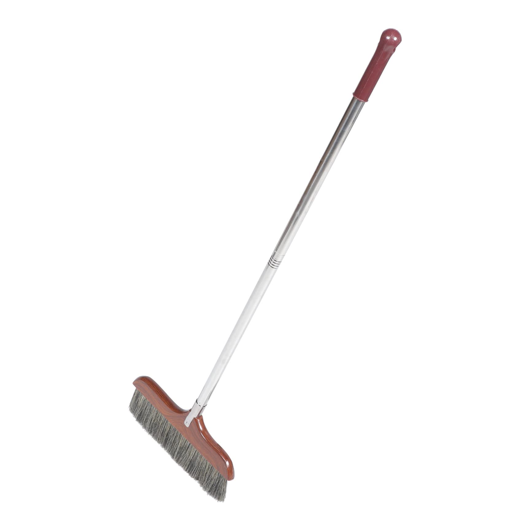 Beavorty Scopa con Setole Morbide e Manico in Acciaio Inossidabile, Pratica e Portatile, per Pavimenti in Casa e Campeggio Pieghevole