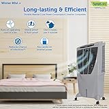 Symphony Winter 80XL+ Desert Air Cooler for Home with 4-Side Honeycomb Pads, Powerful +Air Fan, i-Pure Technology and Whisper-Quiet Performance (80L, Grey)