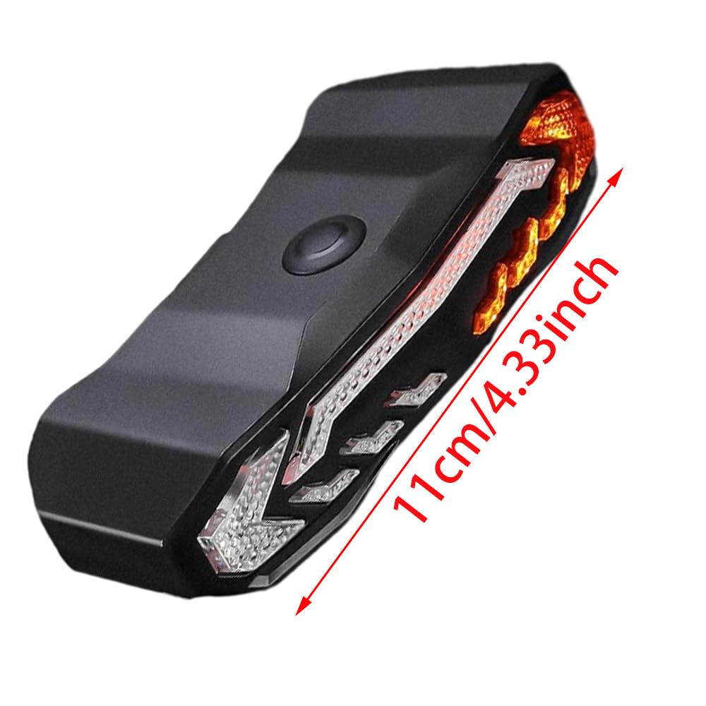Riloer Tylne światło rowerowe LED, 1 opakowanie, ładowanie USB tylne światła rowerowe, światło ostrzegawcze, wodoodporne tylne światło rowerowe