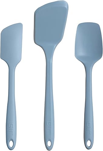 GIR Get It Right - Juego de 3 utensilios de cocina de silicona definitivos - Espátula, volteador y espátula cuchara - Utensilios de cocina no