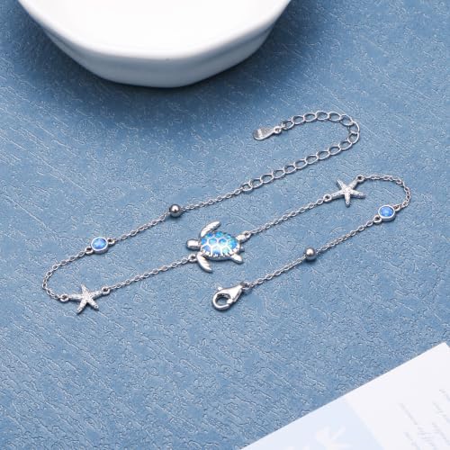 Image of S925 Sterling Silver Anklet for Women Adjustable Plus Foot Ankle Bracelet