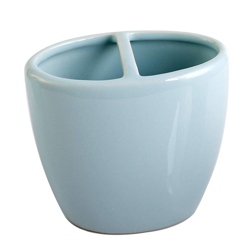 5-częściowy zestaw ceramicznych akcesoriów łazienkowych w tym dozownik mydła balsam uchwyt na szczoteczkę do zębów kubek do płukania ust x2 pudełko na mydło (kolor: A) (A) (A)