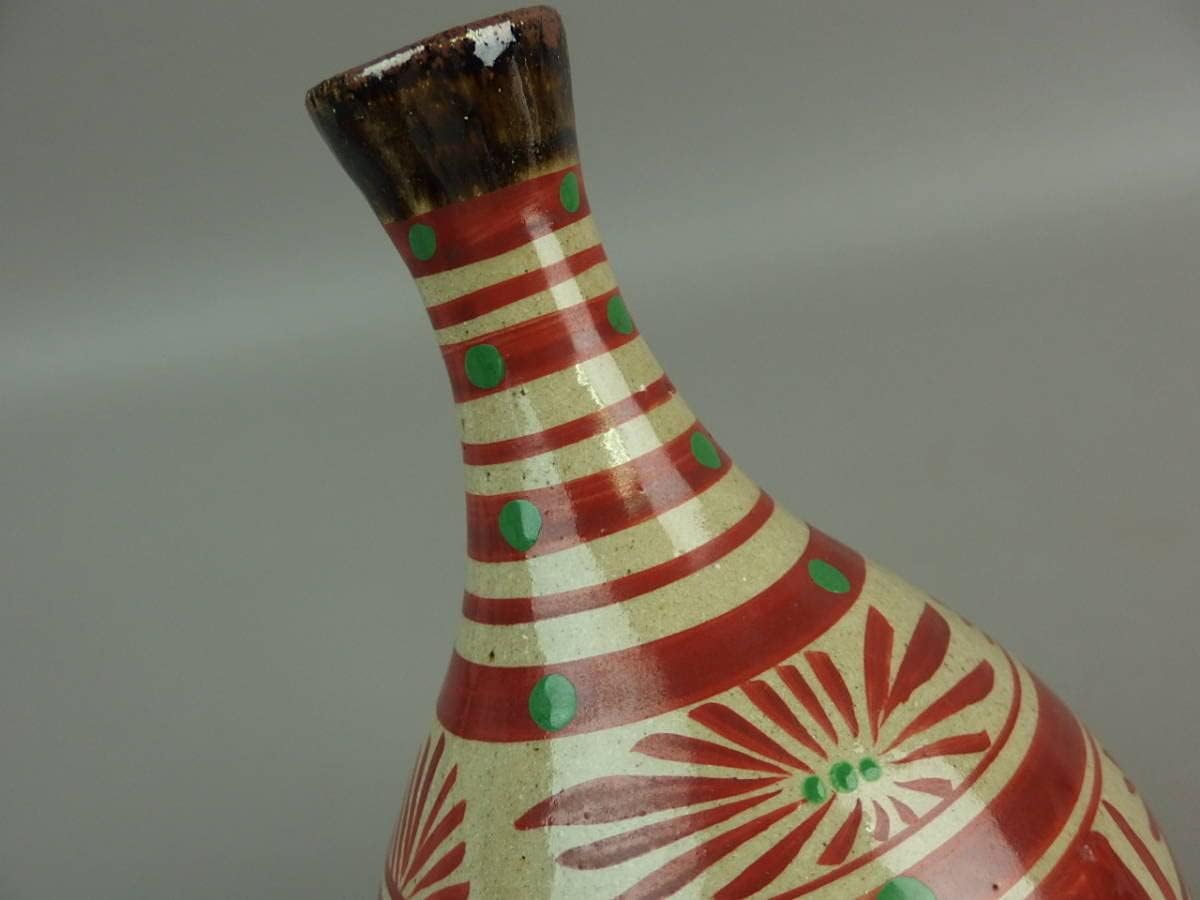 江戸後期 傘徳利 松模様 俳句刻 窯変面取り六角徳利 レア古備前・レア備前焼 江戸後期 傘徳利 松模様 俳句刻 窯変面取り六角徳利 レア古備前 レア備前焼