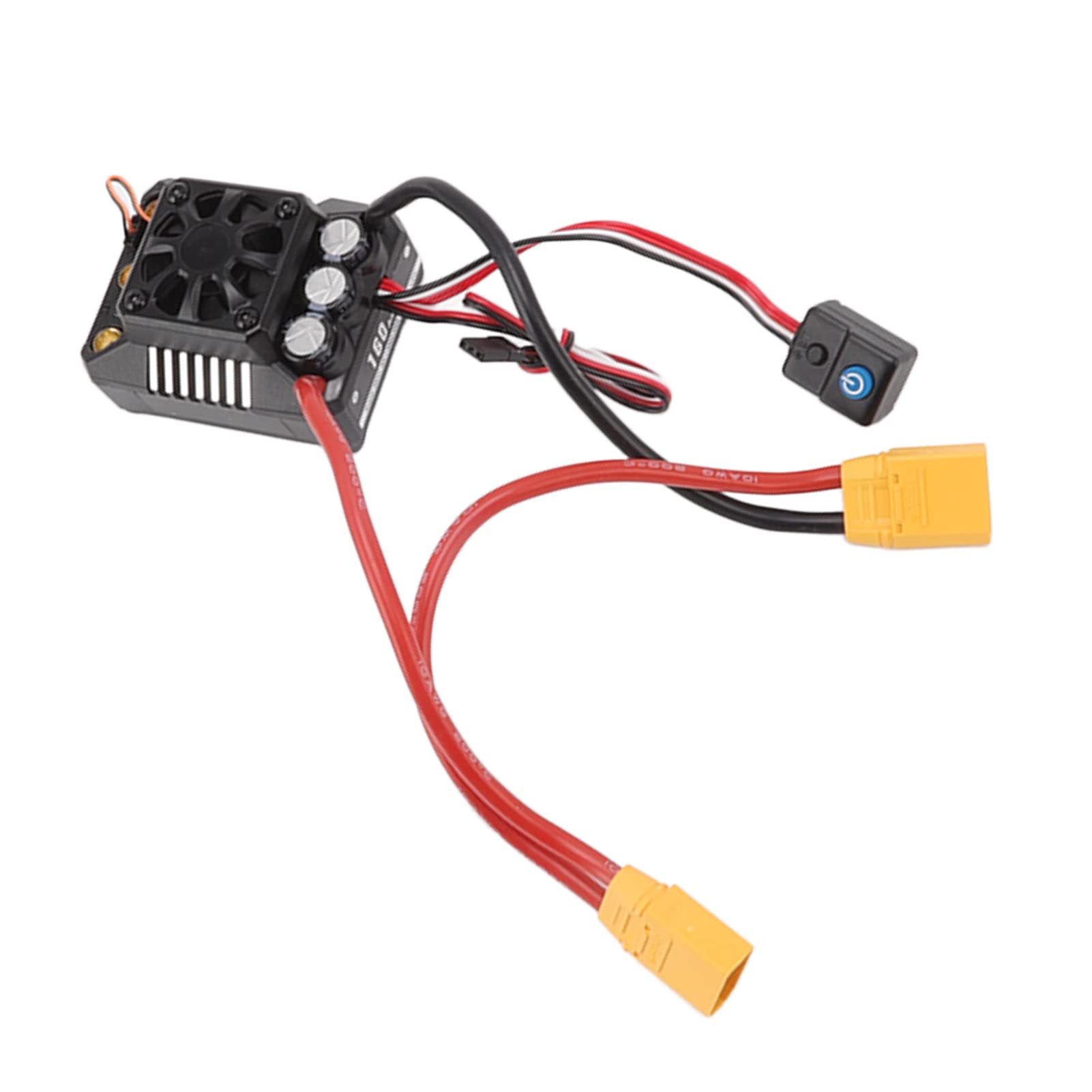 Naroote Elektroniczny Regulator Prędkości RC 160A 8S Wodoodporny ESC do Samochodu ZD Racing 1/7, Trwałe Aluminium i Tworzywo Sztuczne