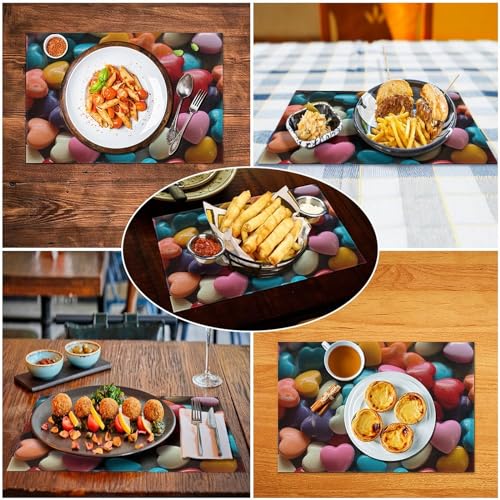Sets de table de table en forme de cœurs résistants à la chaleur pour protéger vos meubles