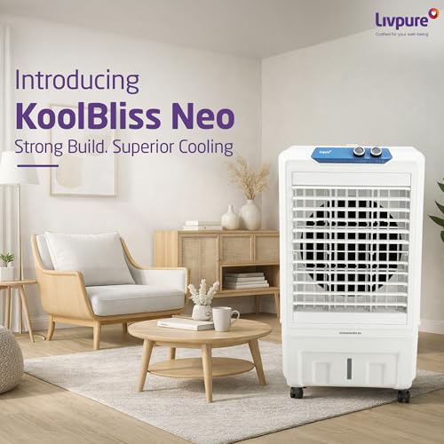 Image of Livpure KoolBliss Neo Desert Cooler 50L |471 Sq. Ft. Area Coverage| 43Ft. Poweful Air Throw|Inverter Compatible|3 Speed Control|Axial Fan Technology| 2 Yrs Motor Warranty & 1 Yr Comprehensive (White)