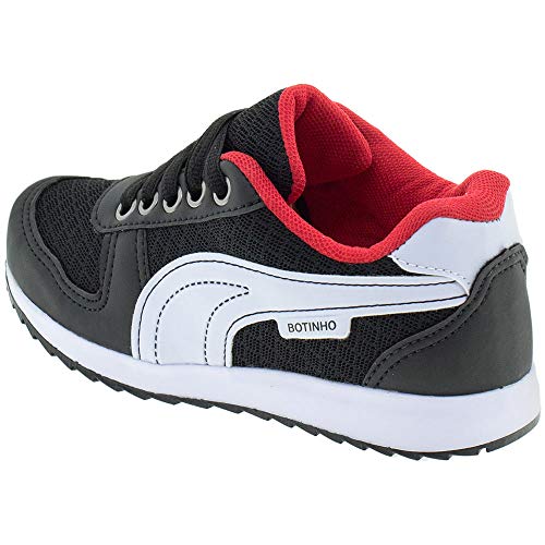 Tênis Menino Botinho Comfortable Day Preto/Branco