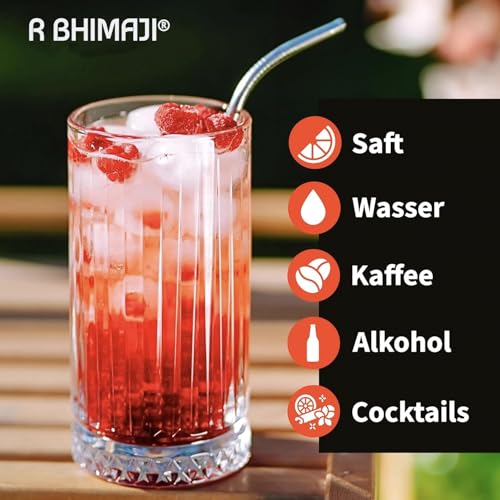 Image of Premium Crystal Water Glass Set of 6 - Highball Drinking Glasses Set for Home - Glass Set for Water Juice Shakes Mojito Cocktail Colddrinks (Stand Dimaond)