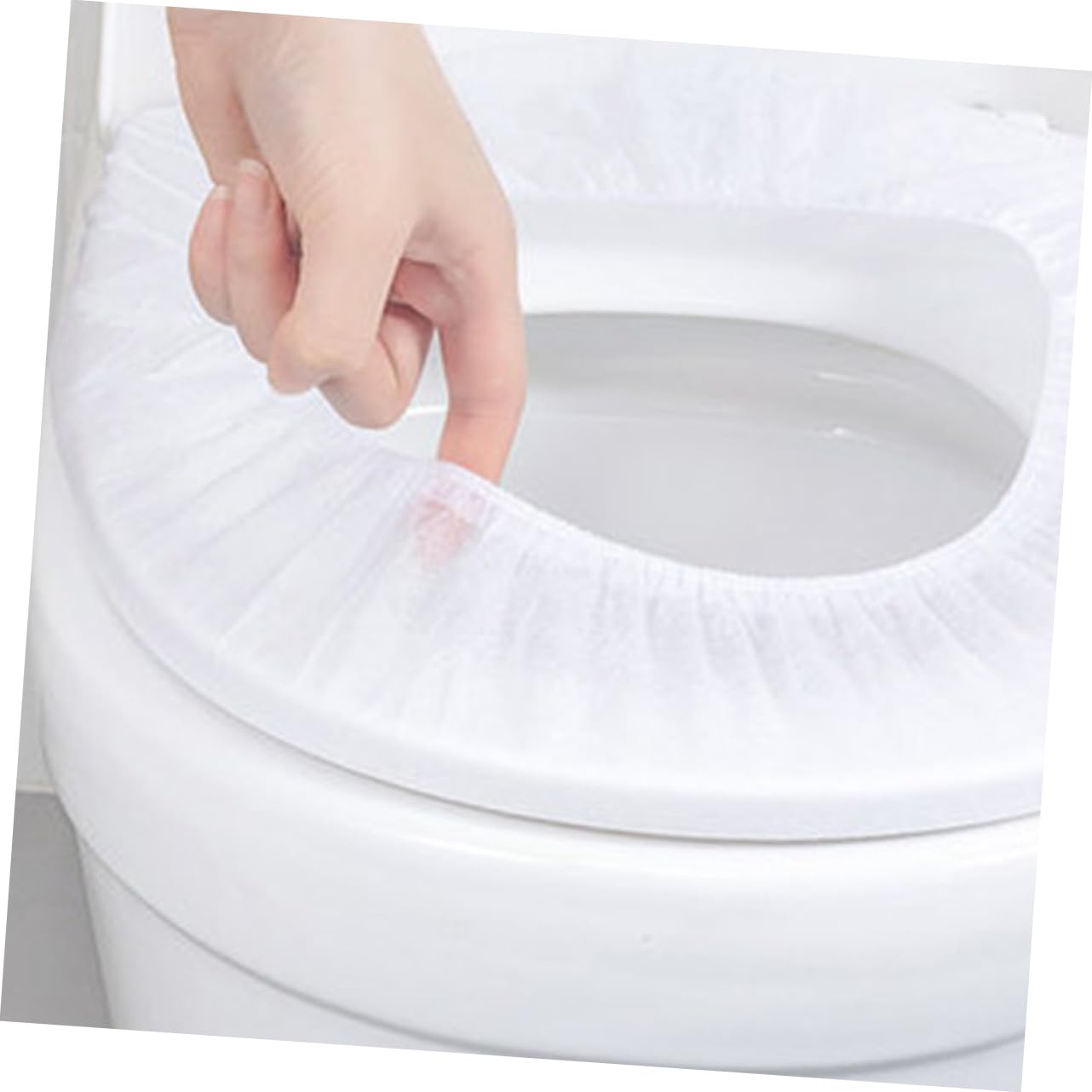 Alipis Toilet Seat Cover Pad 50pcs Non-Woven Disposable for Home Hotel Mall Public Bathrooms Adult Safety