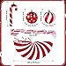 Shappy 38 Pcs Christmas Tree Ornaments Sets, Candy Cane Red White Stripes Xmas Tree Hanging Decorations, Plastic Xmas Ball Variety Shapes with Ribbon New Year Holiday Party Supplies(Cute,39.4'')
