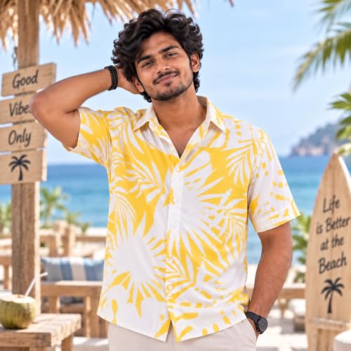 Image of BROWN CULTURE Printed Shirts for Men | Half Sleeve Shirt for Men | Cotton Half Sleeve | Cotton Blend Shirts for Men's | Casual Printed Shirt | Stylish Everyday Wear