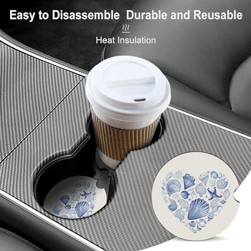 4 Coasters para Porta Vasos de Auto de Madera Eco-Friendly miniatura 4