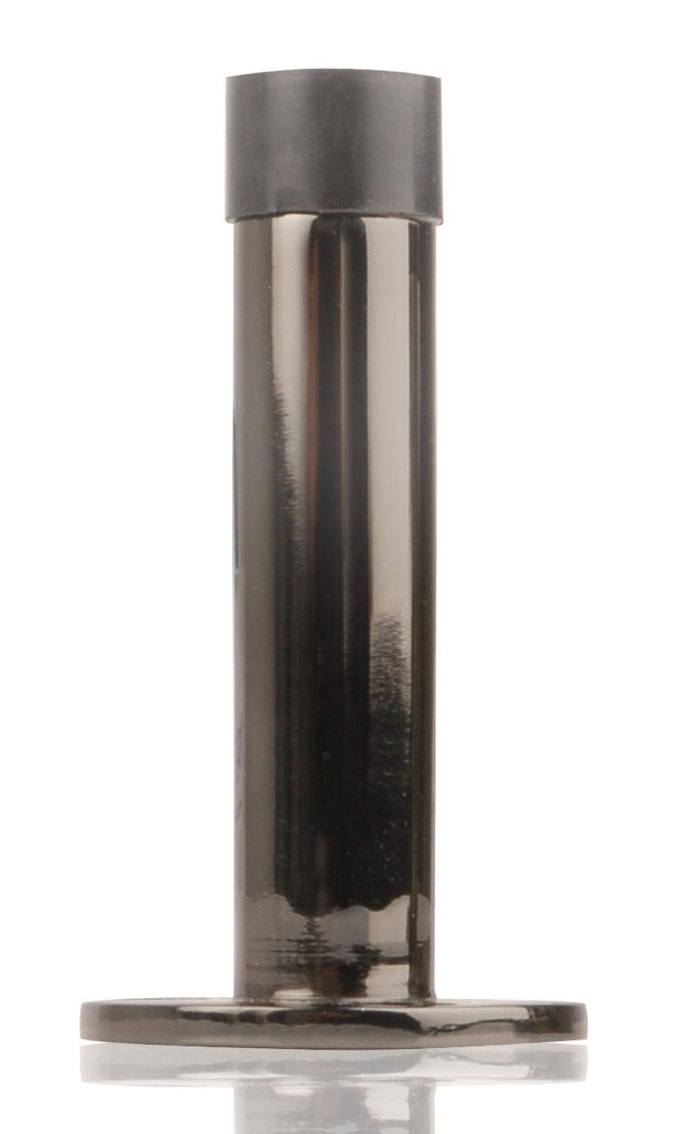 Excel Hardware Black Projecting Door Stop Nickel 64Mm Wall Or Skirting Mounted