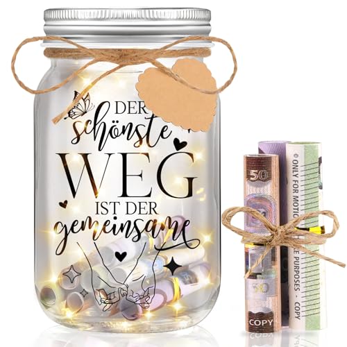 kiimiipa Hochzeitsgeschenke für Brautpaar,Hochzeitsgeschenk LED Dekoflasche,LED Flaschenlicht...